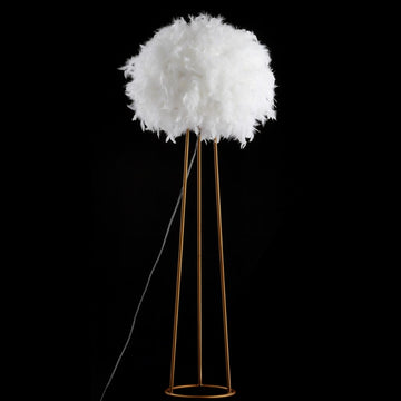 Stork 52" Feather Metal LED Floor Lamp - JONATHAN Y